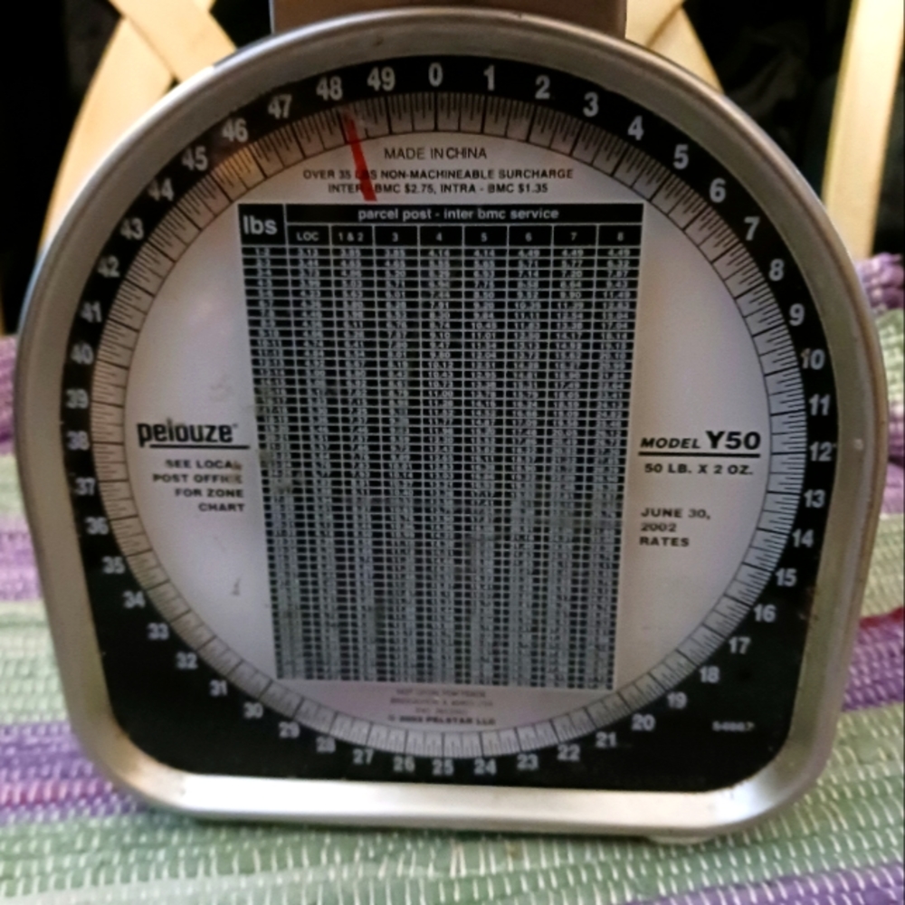 ✈🏈Vintage Pelouze Postal Scale 2002 Model Y50, Office Decor.🎁🏠🏀⛳️🏓